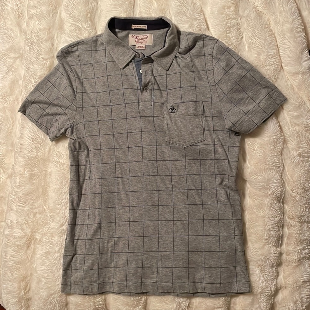 Penguin heritage slim fit short sleeve shirt.